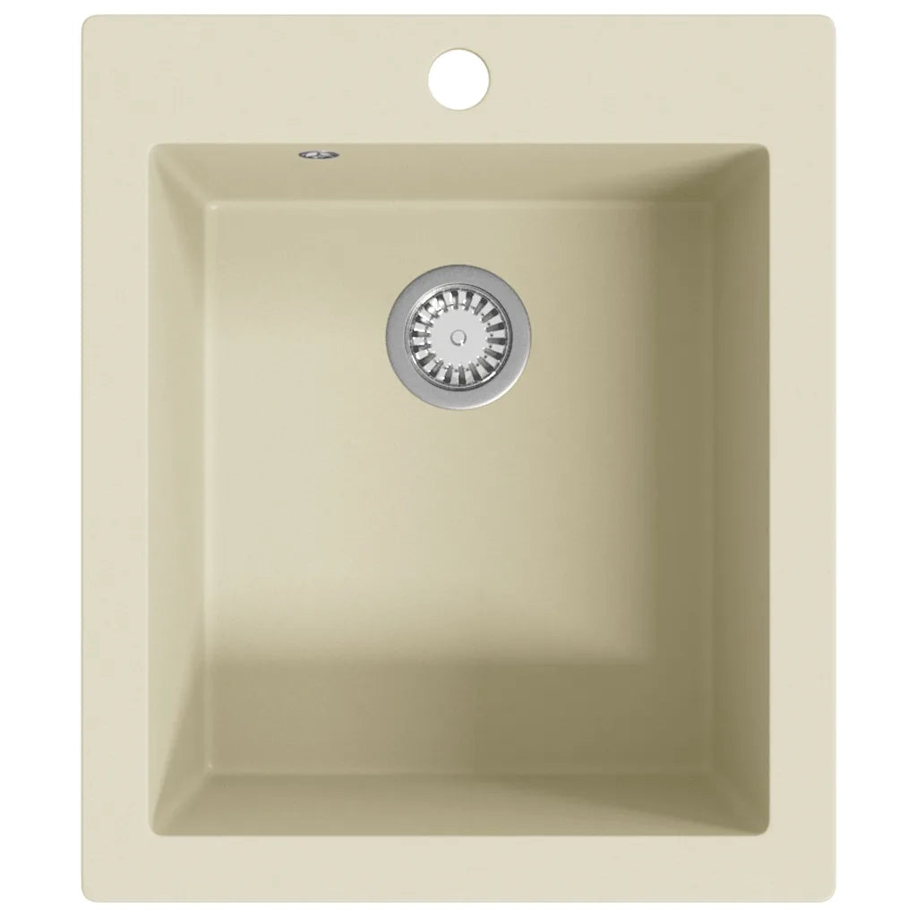 Lavello da Cucina in Granito Vasca Singola Beige CFW6312627