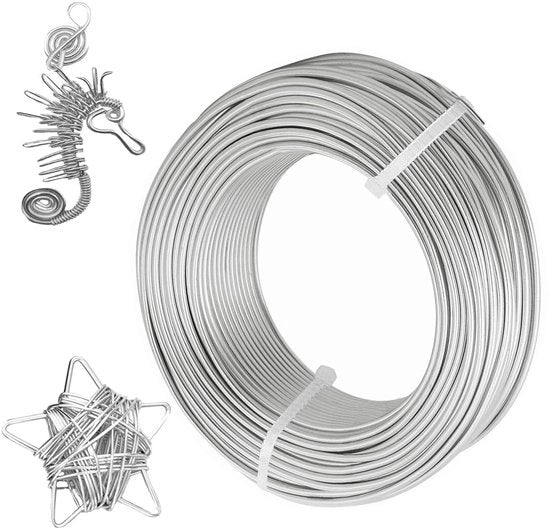 Filamento di Alluminio Premium Flexibile 1 mm da 55 metri per Oreficeria - Color Argento