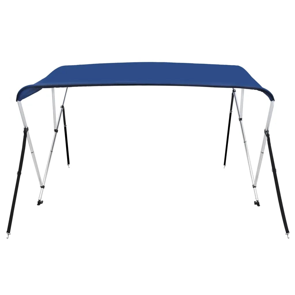 Bimini di Prua con Tendalino a 3 Archi-Tenda da Sole per Bimini di Prua Blu 183x160x137 cm