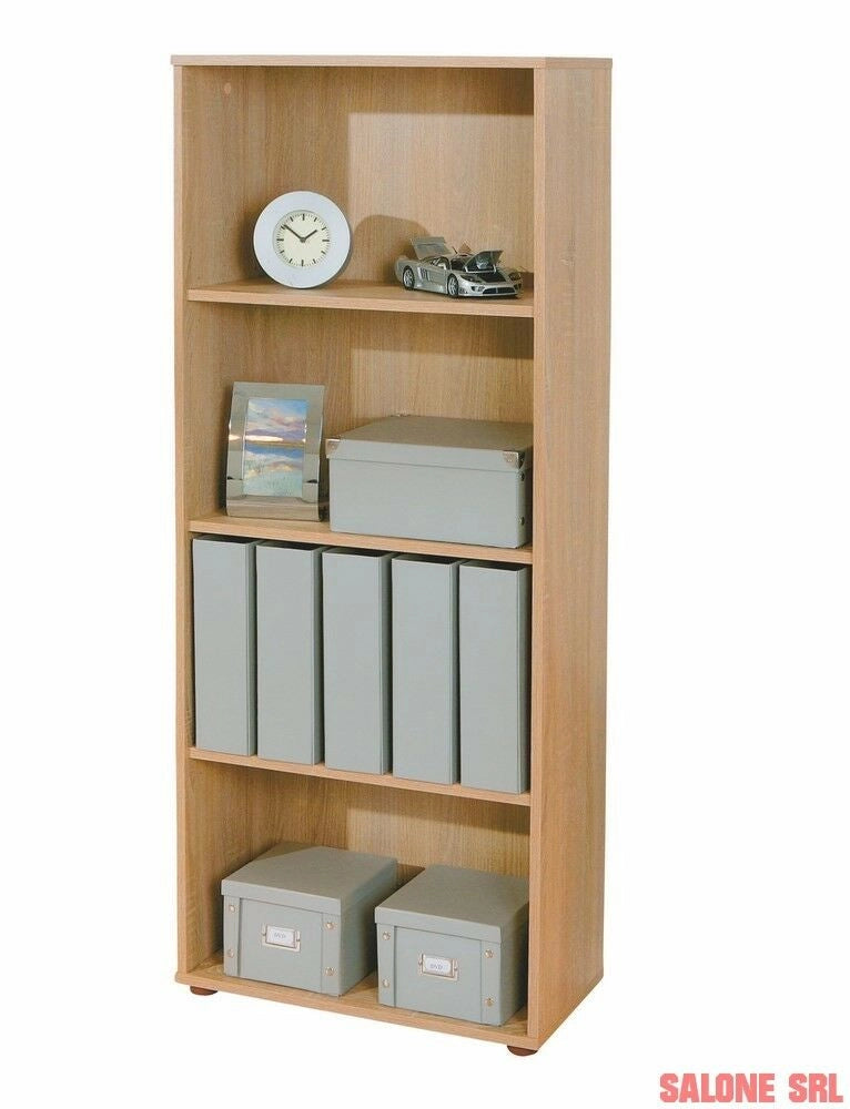 LIBRERIA PARINI 4 LIVELLI 60x30x145H LAMINATO FINITURA ROVERE
