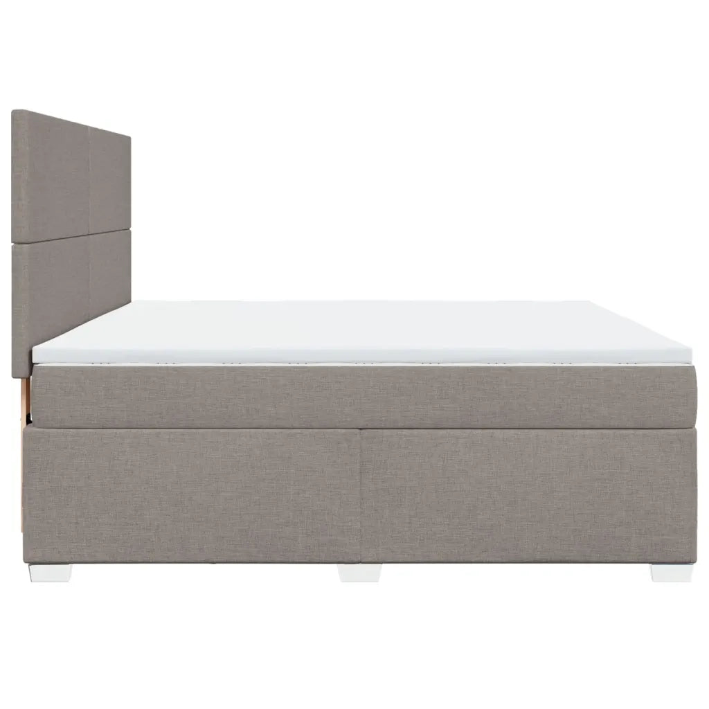 Giroletto a Molle con Materasso Tortora 180x200 cm in Tessuto 3290564