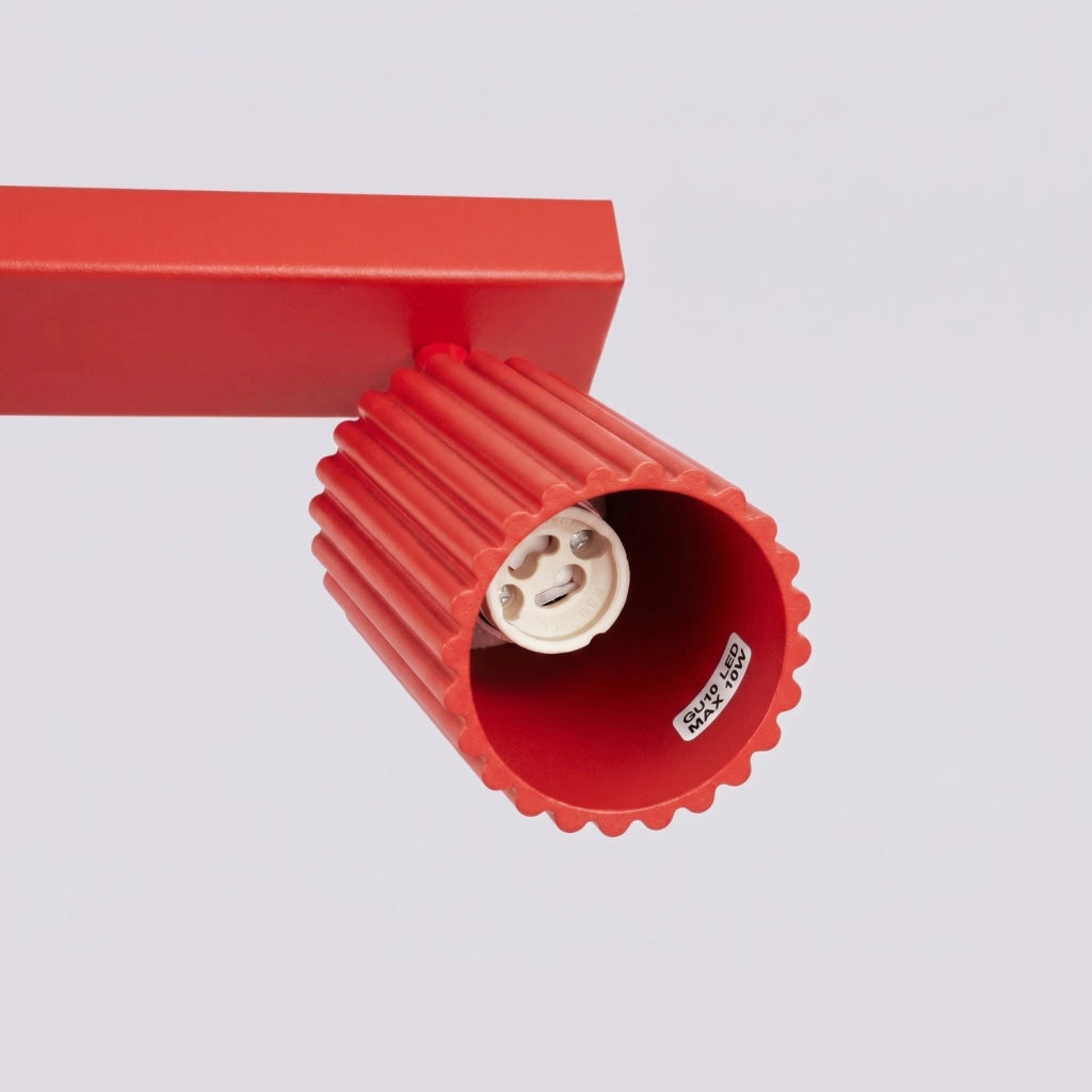 Plafoniera KARBON 2 rosso