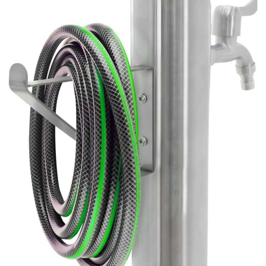 Fontana da giardino a colonna esterno tiglio acciaio inox spazzolato h 95 cm *** confezione 1