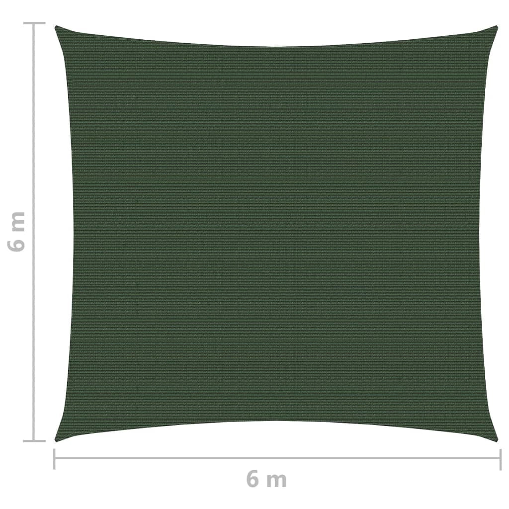 Vela ombreggiante 160 g/m² verde scuro 6 x 6 m HDPE 02_0009442