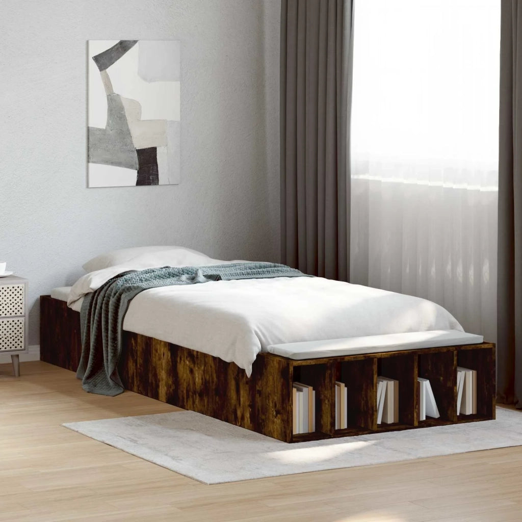 Telaio del letto con storage Rovere Fumo 80 x 200 cm 3429559