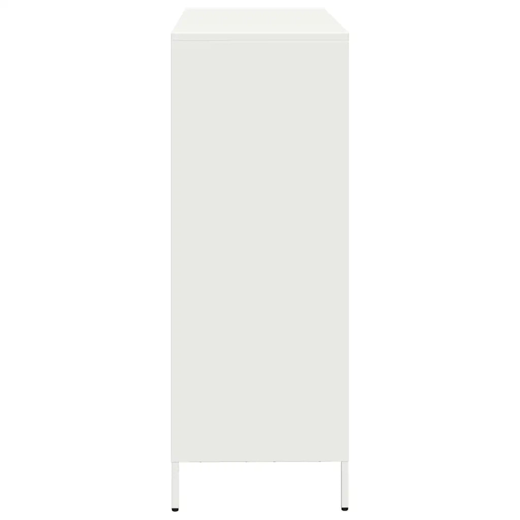 Credenza-Buffet-Armadio da cucina Bianca 101,5x39x103,5 cm in Acciaio