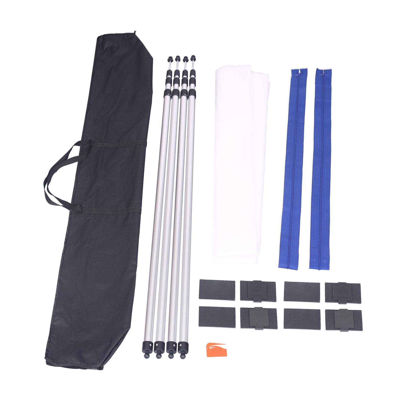 Set di parete antipolvere XPOtoo 4x10m Zip per porta in pellicola Sbarre telescopiche 1,5-3,9m