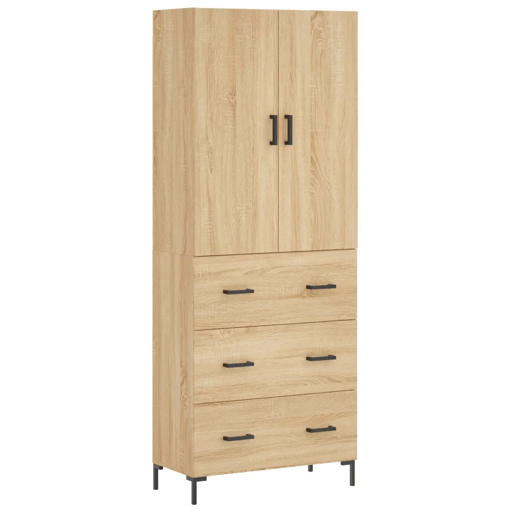vidaXL Credenza Rovere Sonoma 69,5x34x180 cm in Legno Multistrato