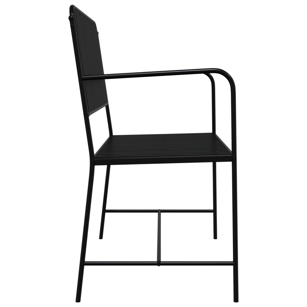 Panchina da Esterno Nera Metallo Standard Durevole