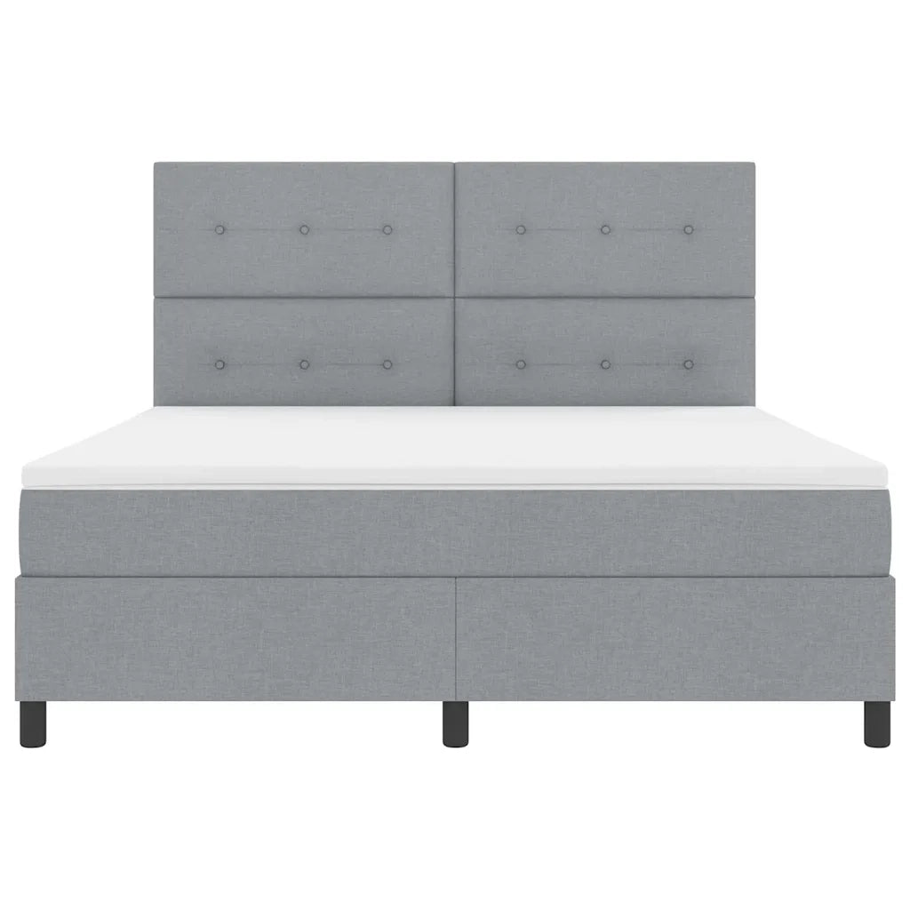 Letto a molle con materasso Grigio chiaro 180 x 200 cm Tessuto 3342886