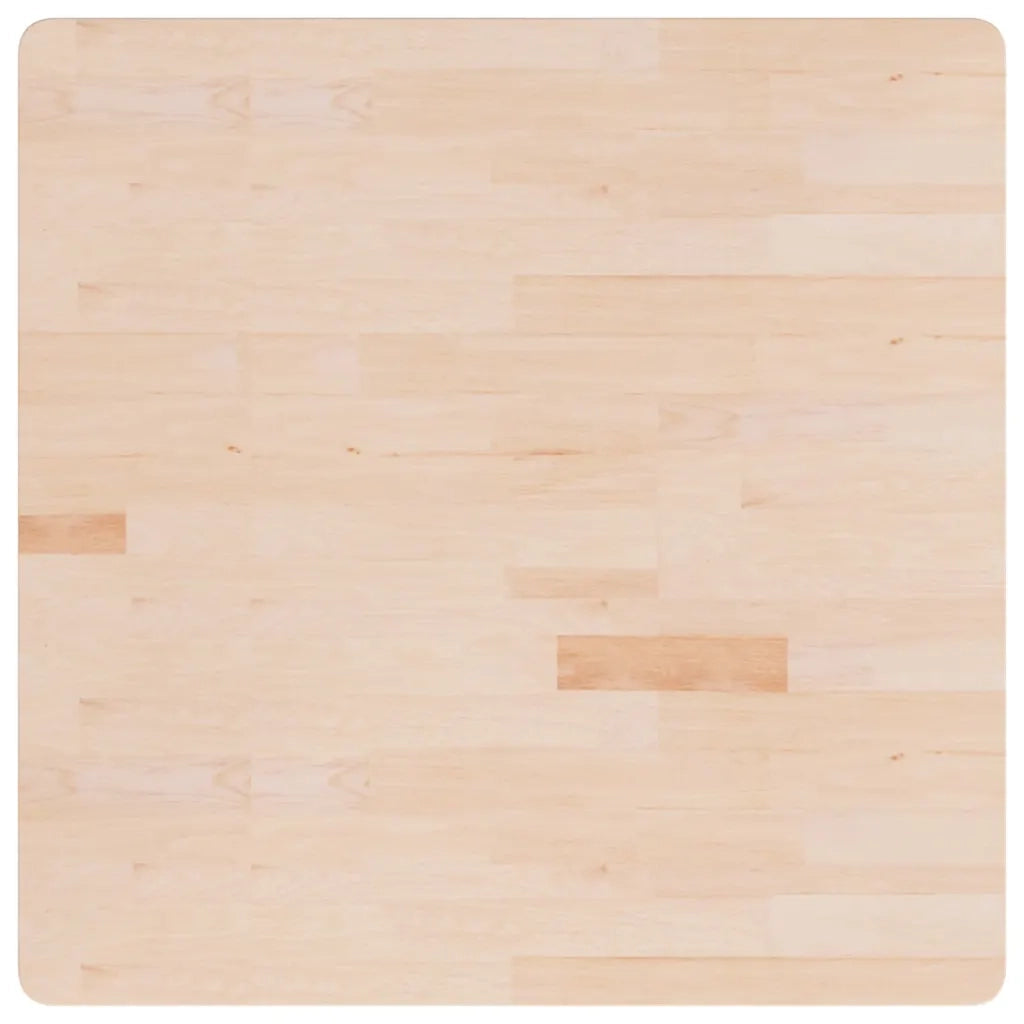 Piano Tavolo | Superficie Tavolo | Piano Scrivania Quadrato 90x90x2,5 cm Massello Rovere Non Trattato