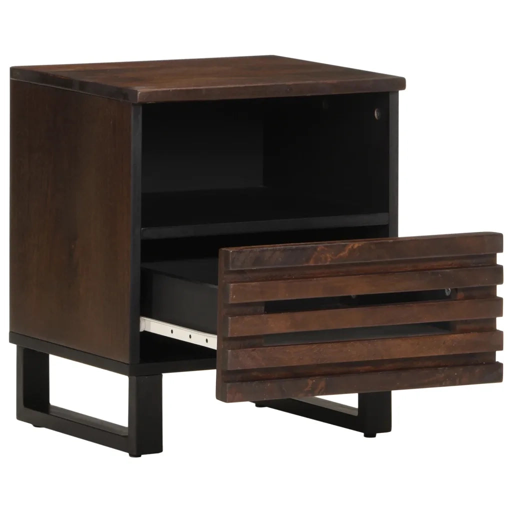 Comodini 2pz 40x34x46 cm in Legno Massello di Mango 377471