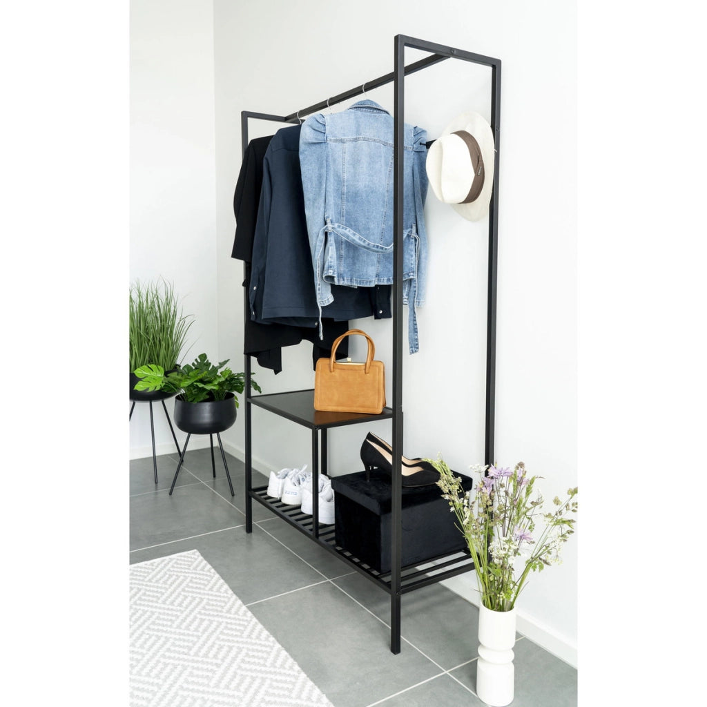 Set di 2 Vasi per Piante Ardola, Nero, Metallo, 28x28x46 cm