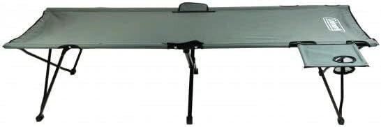 Coleman 2176135 Packaway Lettino da Campeggio Pieghevole con Tavolino Rimovibile e Borsa per il Trasporto colore Nero