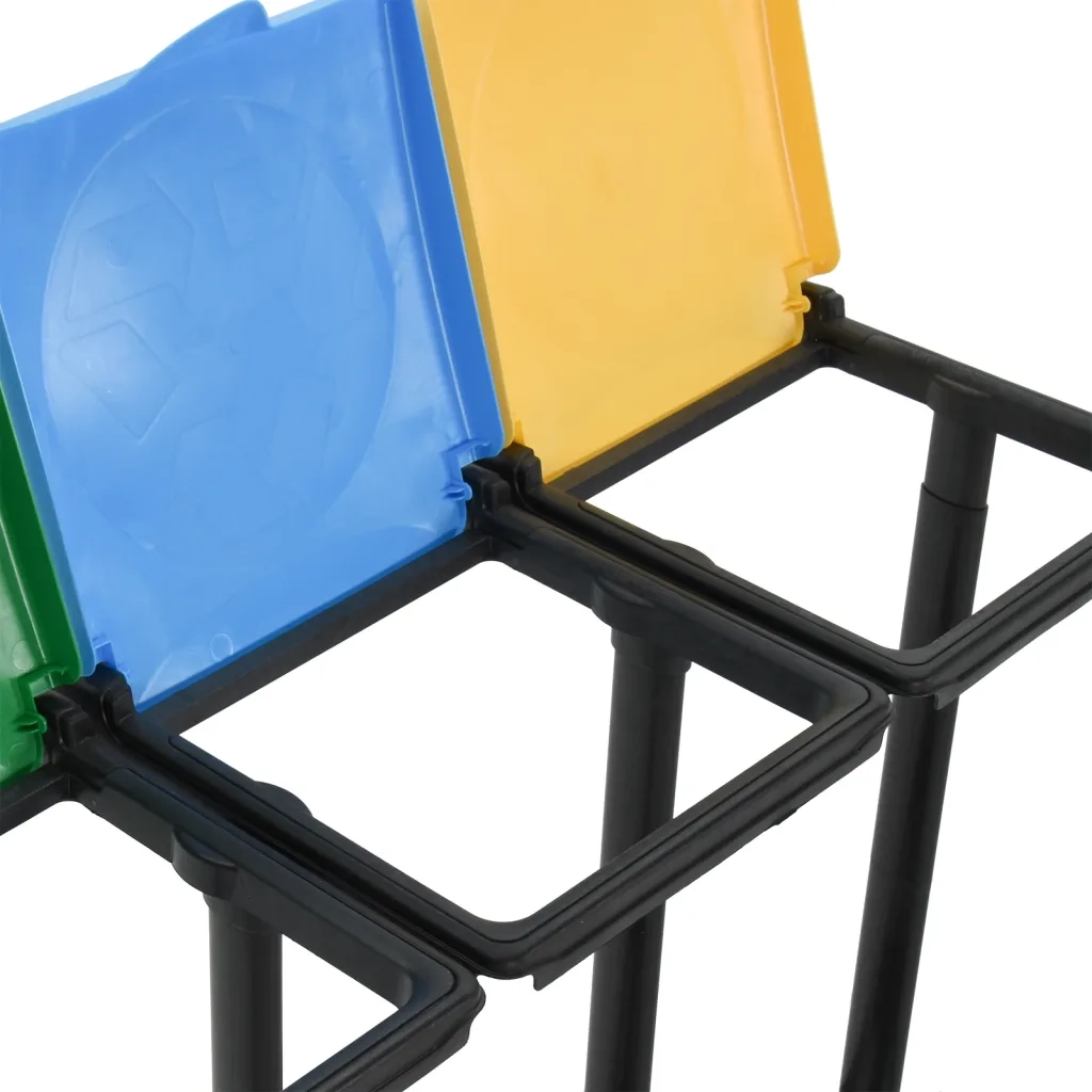 Supporti Sacchi Rifiuti con Coperchio 240-330 L Multicolori PP CFW8200429