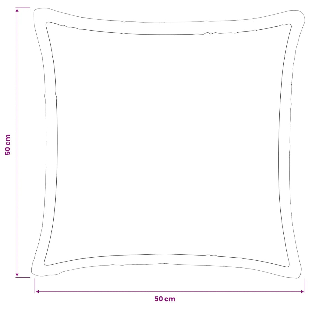Federa 2 pz HOUTEN Nero 50 x 50 cm Flanella 919336