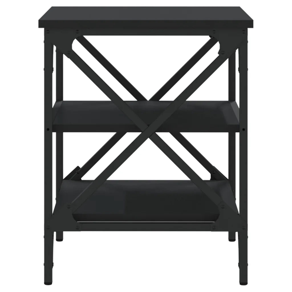 Tavolini 2 pz Neri 40x42x50 cm in Legno Multistrato 825773