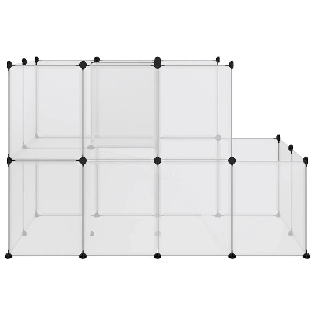 Gabbia trasparente per piccoli animali 142 x 74 x 93 cm PP e acciaio Trasparente 02_0041651