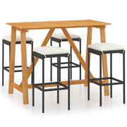 Set da Bar da Giardino 5 pz | Set Salotto da Giardino con Cuscini Grigio