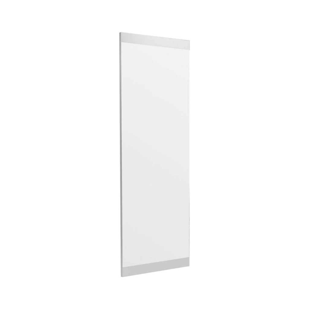 Specchio Fiammetta, Specchiera, Articolo d'arredo a muro, Decorazione con specchio, 40x2h120 cm, Bianco