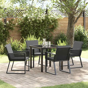 Set da Pranzo per Giardino 5 pcs Nero 3379318