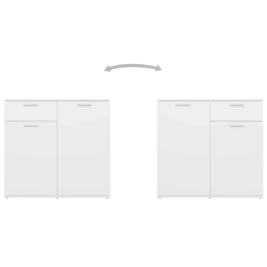 Credenza | Madia | Buffet da pranzo | Armadio da pranzo Bianca 160x36x75 cm in Legno Multistrato