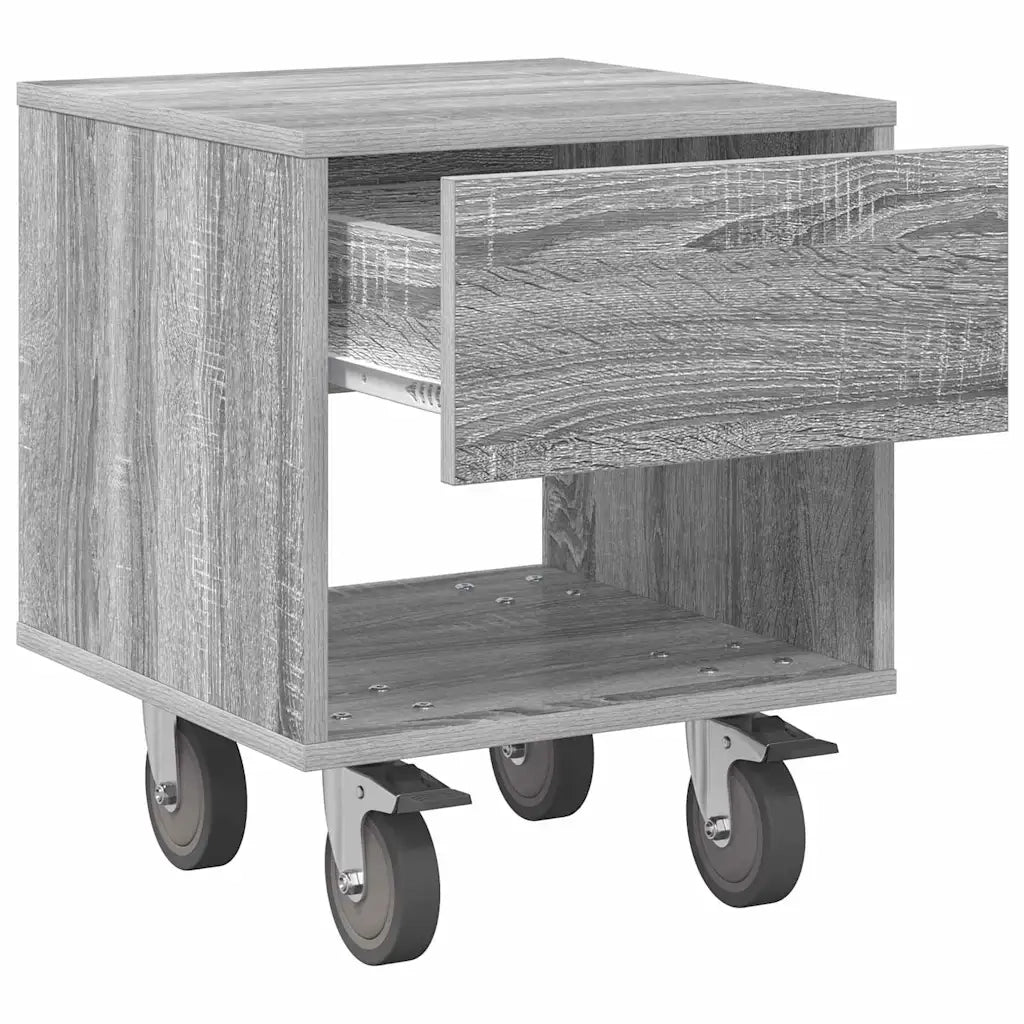 Comodino | Armadio da Notte | Mobiletto da notte Grigio Sonoma 40,5 x 40 x 48 cm Legno multistrato