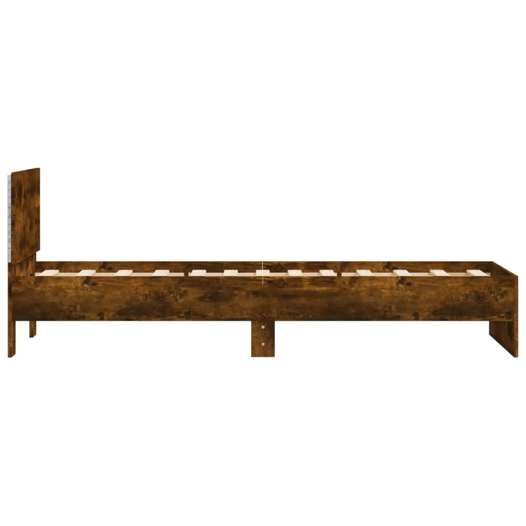 Struttura del letto Rovere Fumo Legno ingegnerizzato 8008992