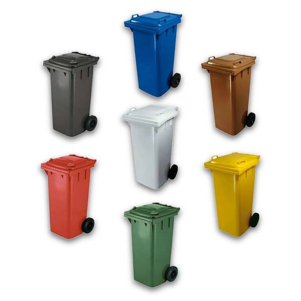 BIDONE PER LA RACCOLTA DIFFERENZIATA 120 lt - Colore giallo