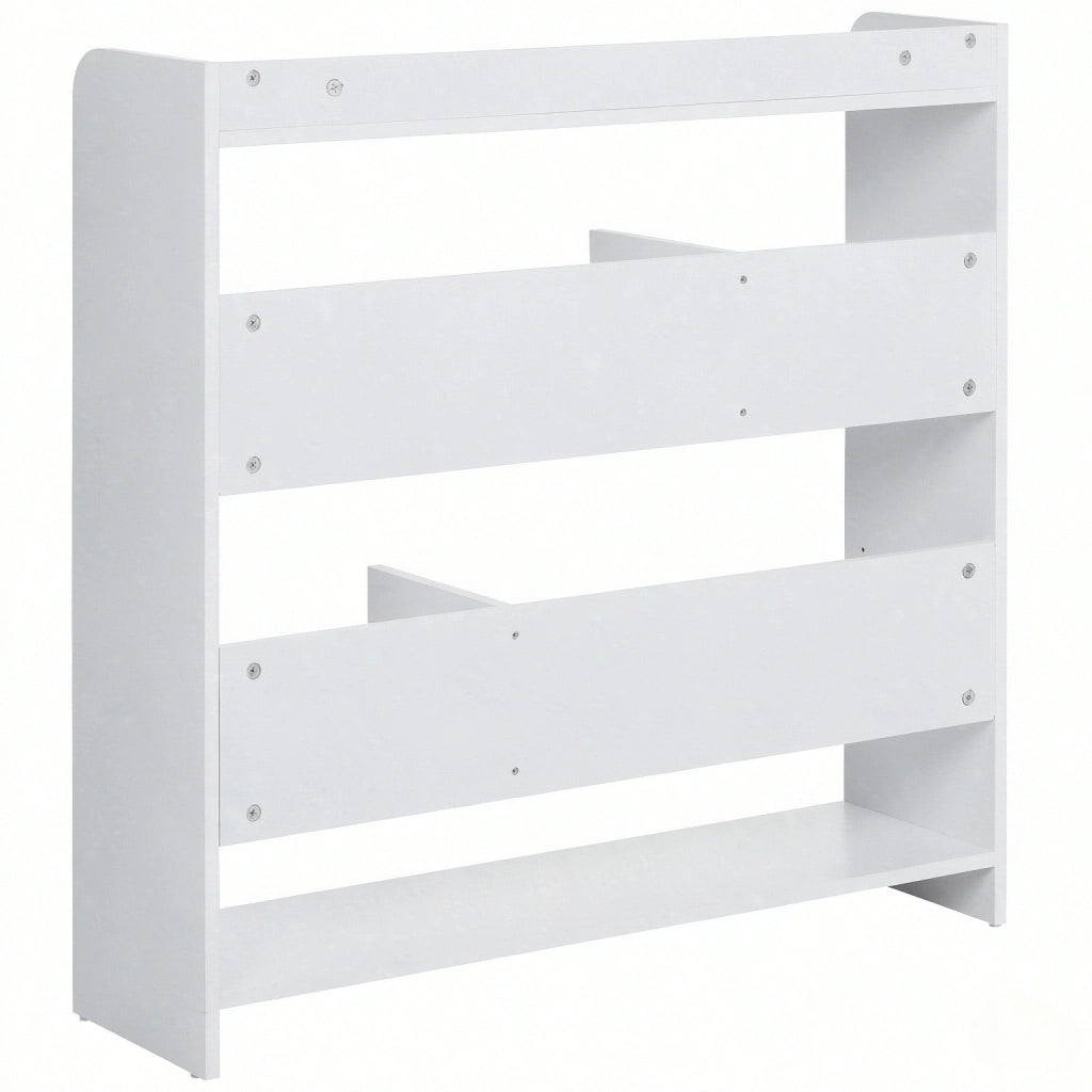 Libreria moderna a 4 ripiani in truciolato E1, bianco, 90 x 24 x 91 cm