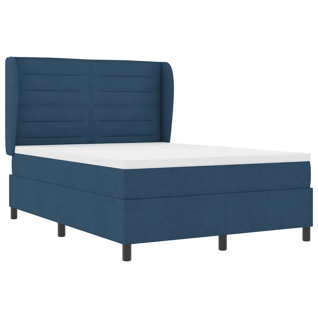 Letto a molle con materasso Blu 160 x 200 cm Tessuto 3340514