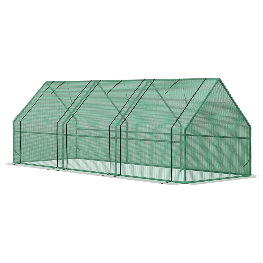 Serra Giardino 3 Finestre ¨C Zephmum ¨C Verde Acciaio 270x90x90 cm