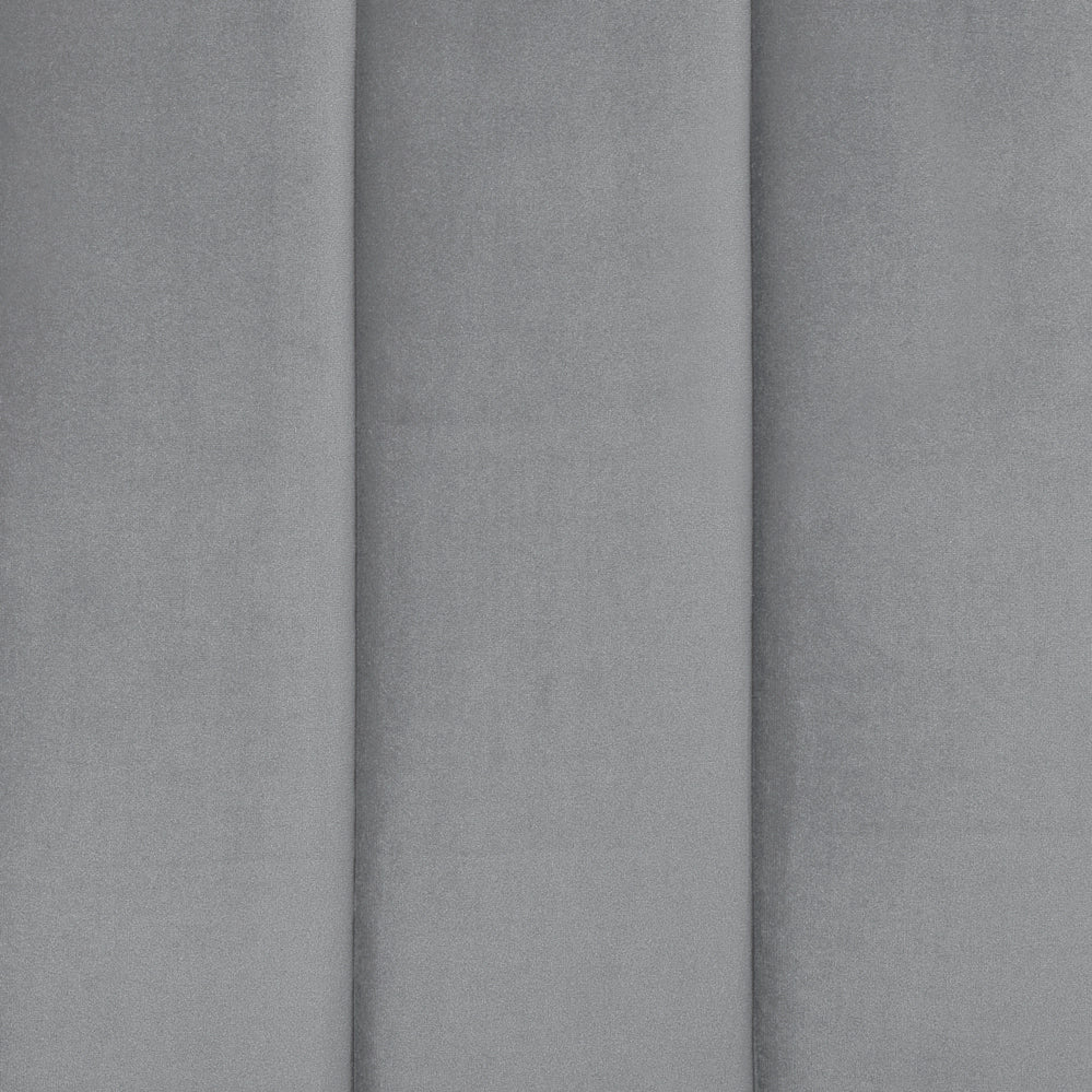 Letto imbottito velluto grigio e oro rete a doghe testiera alta 160 x 200 cm testata alta design retrò
