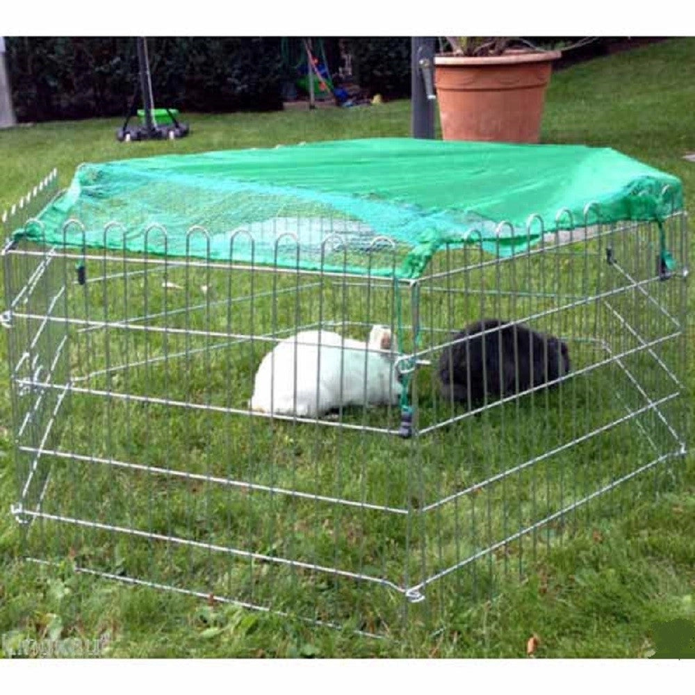 Trade Shop - Recinzione Da Giardino Per Animali Domestici Con Telo Coprisole Reticolato -