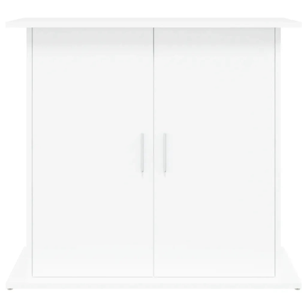 Supporto per Acquario Bianco 81x36x73 cm in Legno Multistrato 833599