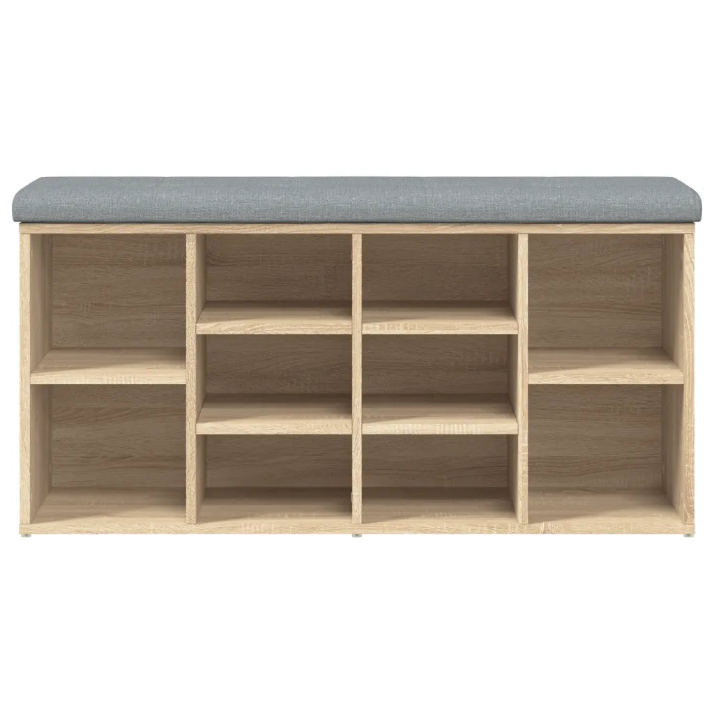 Panca Porta Scarpe Rovere Sonoma 102x32x50 cm Legno Multistrato
