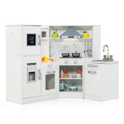 Cucina angolare per bambini 100 x 50 x 81 cm con giocattoli sonori e luminosi atmosfera giocosa MDF bianco 20_0019295