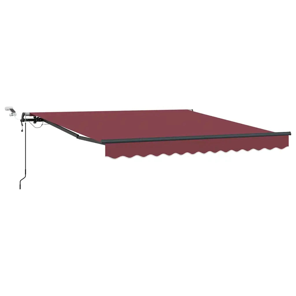 vidaXL Tenda da Sole Retrattile Automatica con LED Bordò 300x250 cm