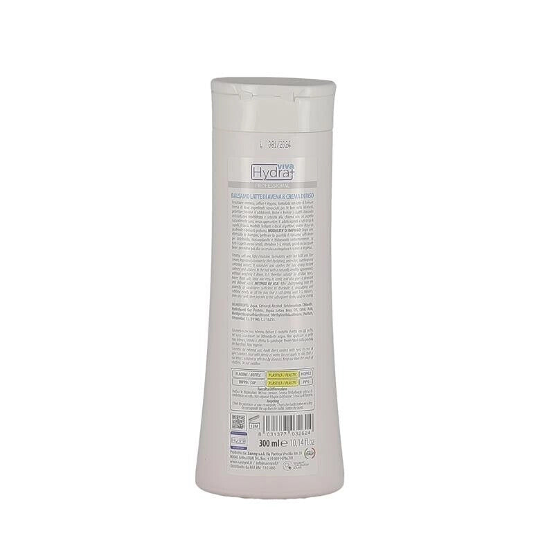 HYDRA VIVA BALSAMO 300 ML CON LATTE DI AVENA E CREMA DI RISO PER TUTTI I TIPI DI CAPELLI