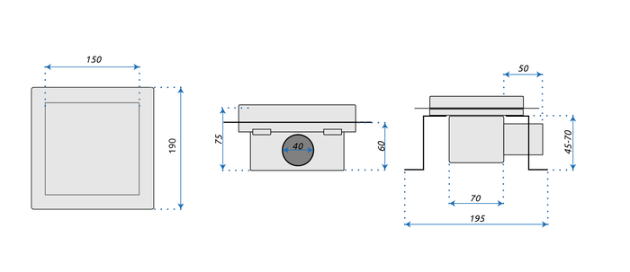 Scarico Lineare Rea Dots 150x150 Nickel Brush