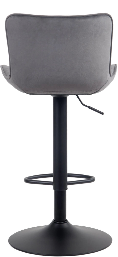 Sgabello Emma Bar Set di 2 grigio scuro,Velluto