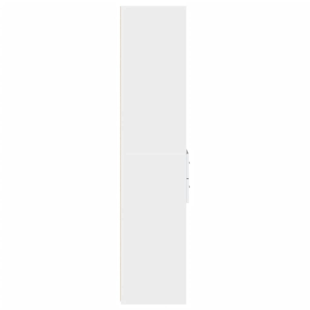 Buffet credenza cassettiera mobiletto mobile contenitore organizer cucina soggiorno salotto alto 45 x 42,5 x 185 cm legno ingegnerizzato bianco 02_0032456