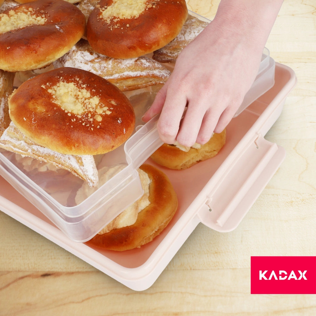 Contenitore in plastica KADAX per torte, pasticcini, scatola per torte, rettangolare, grande