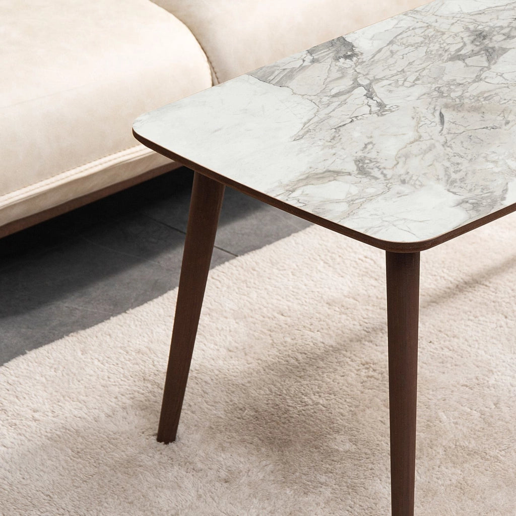 Tavolino in legno "Luci" 100 x 53 x 45 cm - Bianco