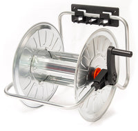 Avvolgitubo Portatile Manuale da Muro 80 mt in Acciaio Zincato Grigio Agrati