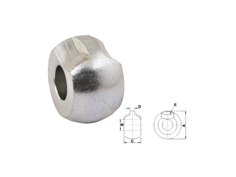 Rotula con taglio Cat.1-2-3 foro 22.1-28.4mm L 35-44.5mm spessore 10mm - 51163