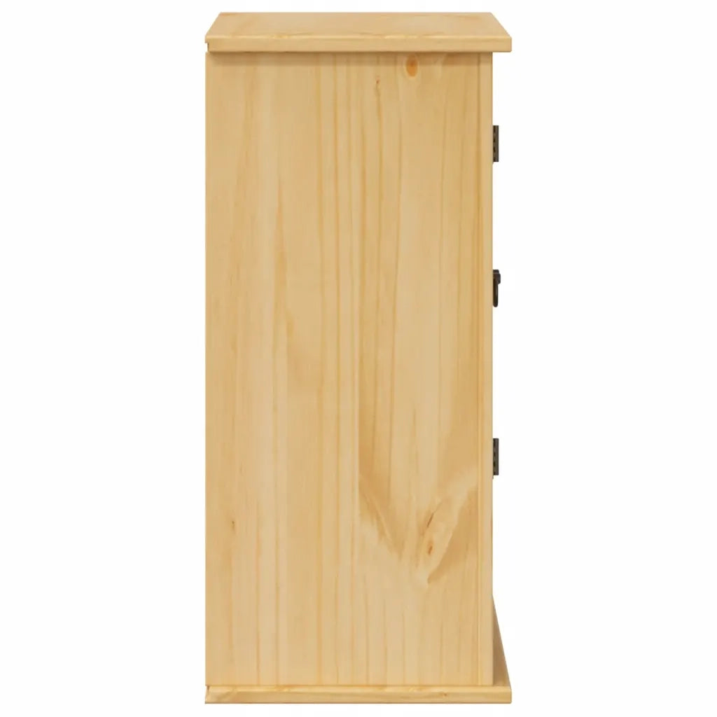 Mobile Bagno a Parete Corona 70x33x71,5cm Legno Massello Pino