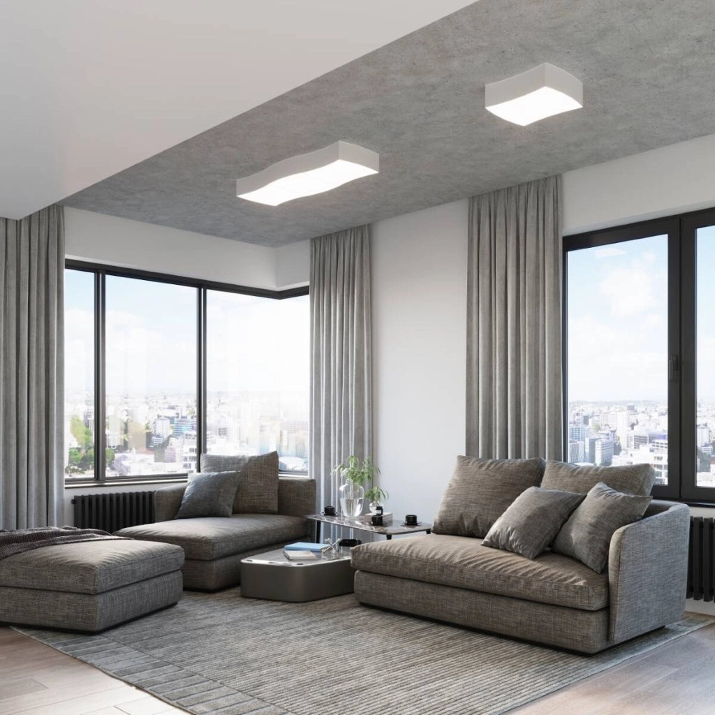 Plafoniera soffitto ANGULO irregolare 2xE27 bianca Pure Lume