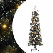 Albero di Natale | Decorazioni natalizie artificiale con 150 LED Verde 120 cm
