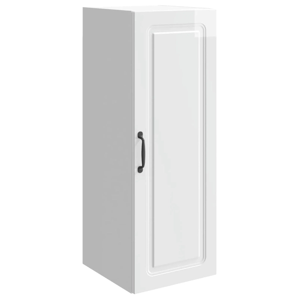 Mobiletto a muro Bianco Lucido 33 x 34,5 x 90 cm 899269